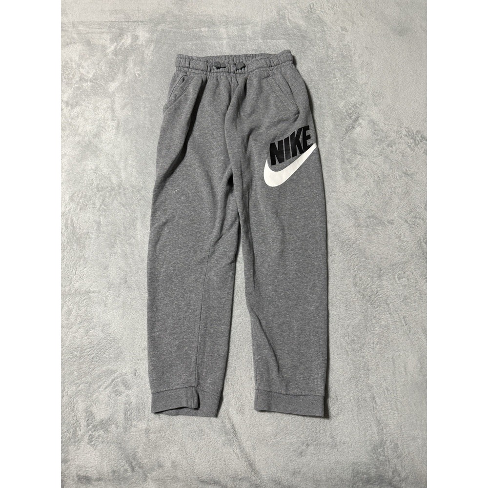 Nike Sportswear Club Fleece Boys Jogger Pants Youth Large Gray Tapered CJ7863
